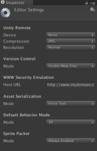 Unity_editor_Settings